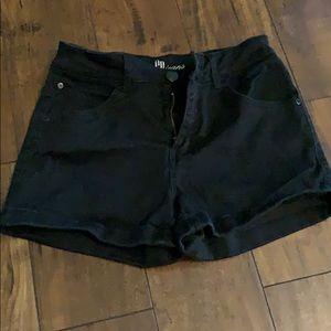 High waisted black shorts